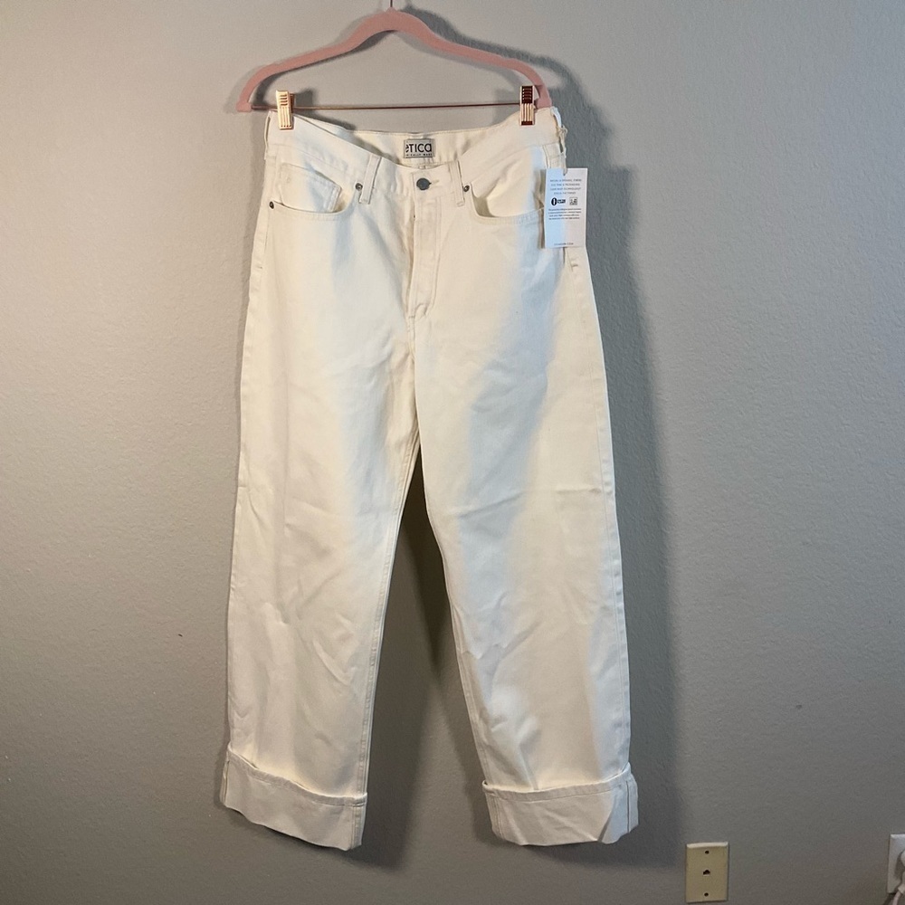 Etica White Wide Leg Jeans - Picture 3 of 7